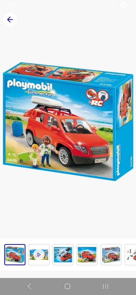 Playmobil 5436, vakantieauto, Kinderen en Baby's, Speelgoed | Playmobil, Ophalen of Verzenden