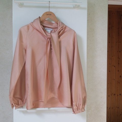 Oversized blouse  zijde oudroze knooplint Max Mara mt 36(40), Maat 38/40 (M), Max Mara, Nieuw, Ophalen of Verzenden