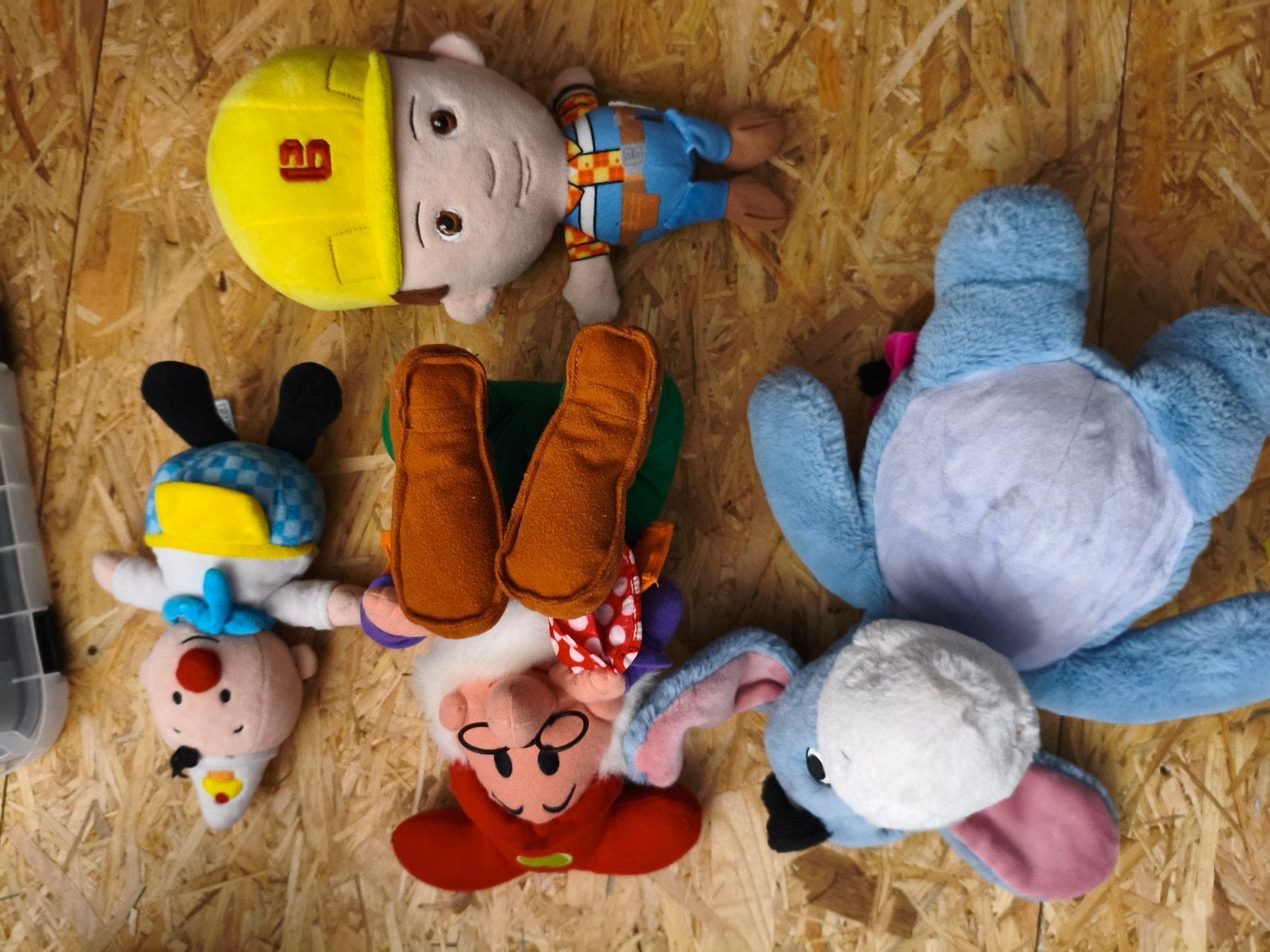 knuffel Plop, Bumba, Bob de bouwer, Lenoir, minion, Ophalen