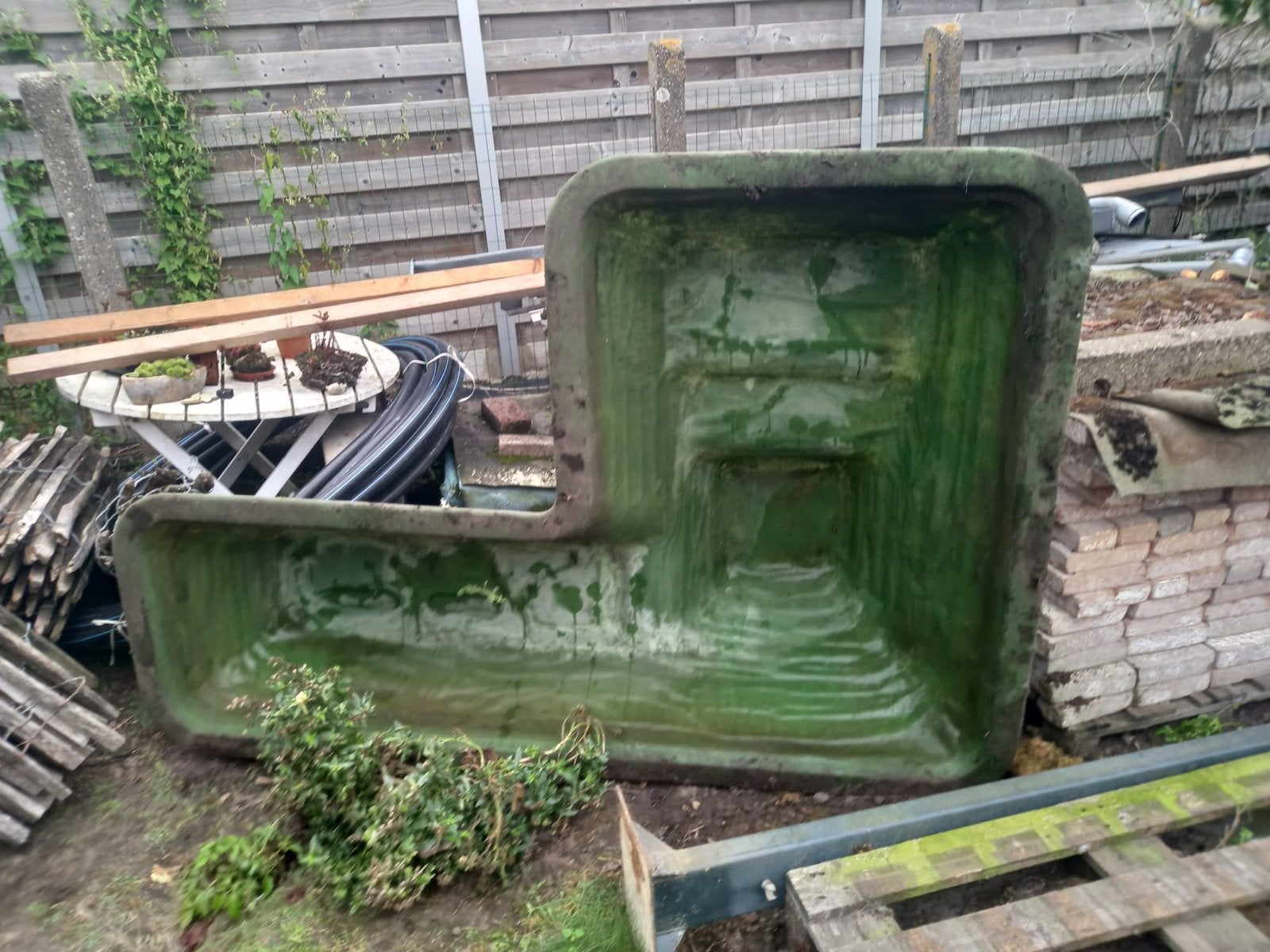 Polyester vijver, Tuin en Terras, Ophalen, Gebruikt