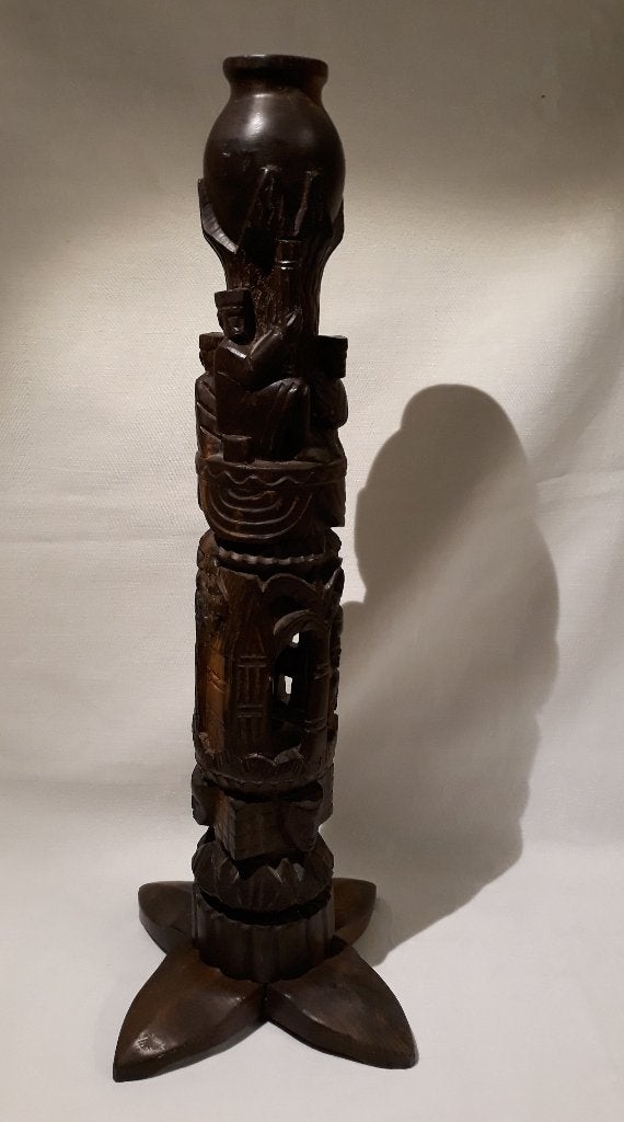 Afrikaans beeld hout, Bois, Enlèvement ou Envoi, Fait main, 20 - 50 cm