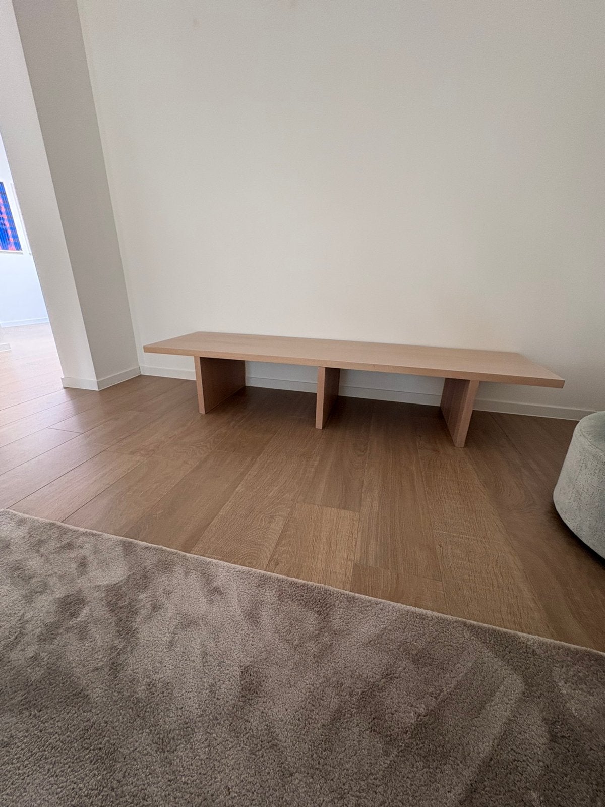 Houten console/zitbank/tv-meubel, 200 cm ou plus, Moins de 100 cm, Comme neuf, Enlèvement