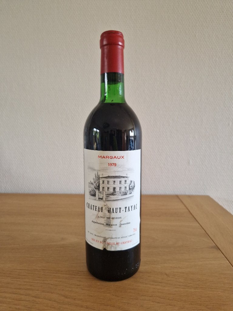 Château Haut Tayac - 1979 - Margaux Cru Bourgeois - 75 cl, Collections, Vins, Neuf, Vin rouge, France, Pleine, Enlèvement ou Envoi