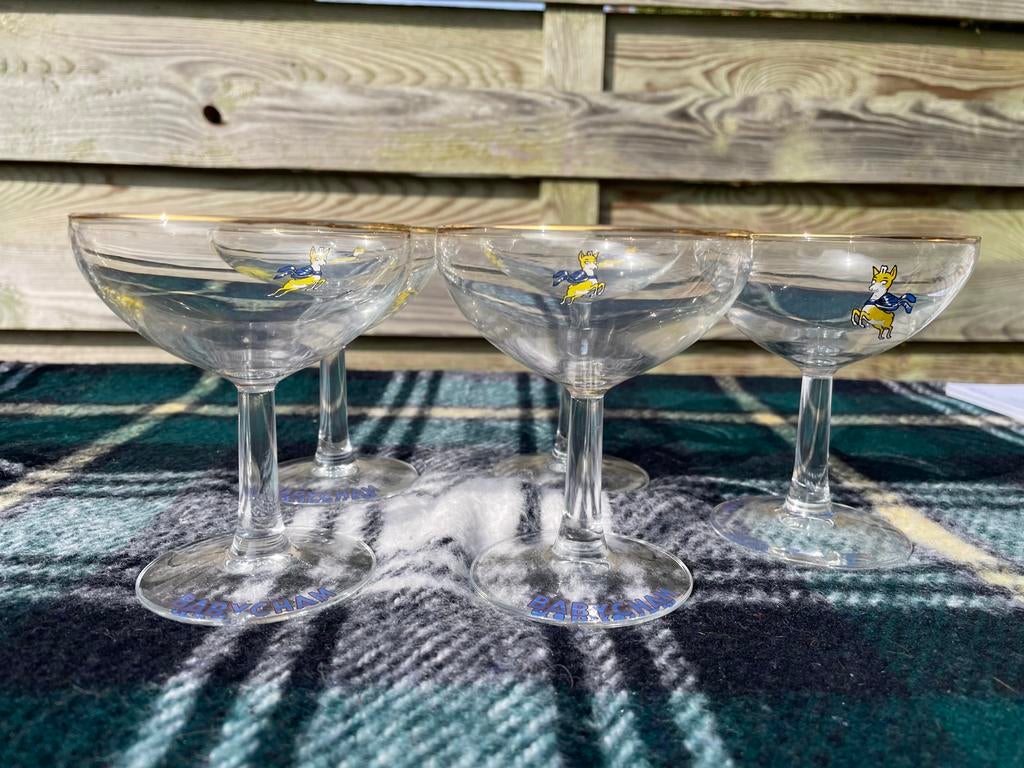 Vintage Babycham – set van 5 – jaren 70 bar glazen, Ophalen, Zo goed als nieuw