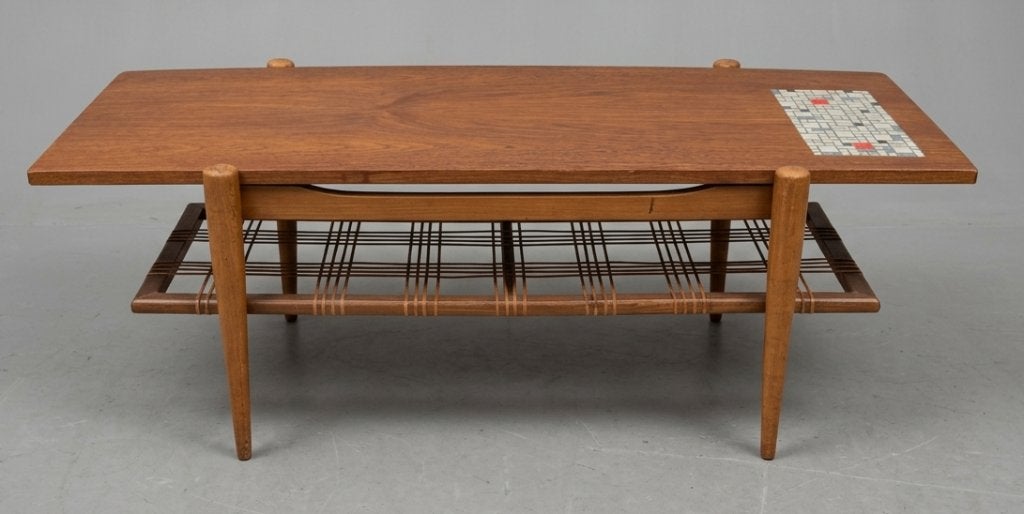 Louis van Teeffelen Model No. 9 salontafel, Maison & Meubles, Tables | Tables de salon, Teck, 100 à 150 cm, Mid century, Enlèvement