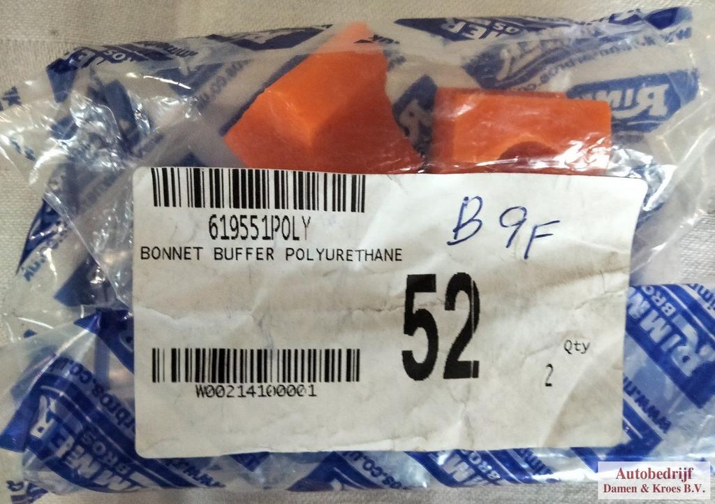 Bonnet Buffer - Polyurethane - 619551POLY, Auto-onderdelen, Carrosserie, Overige automerken, Nieuw, Ophalen of Verzenden