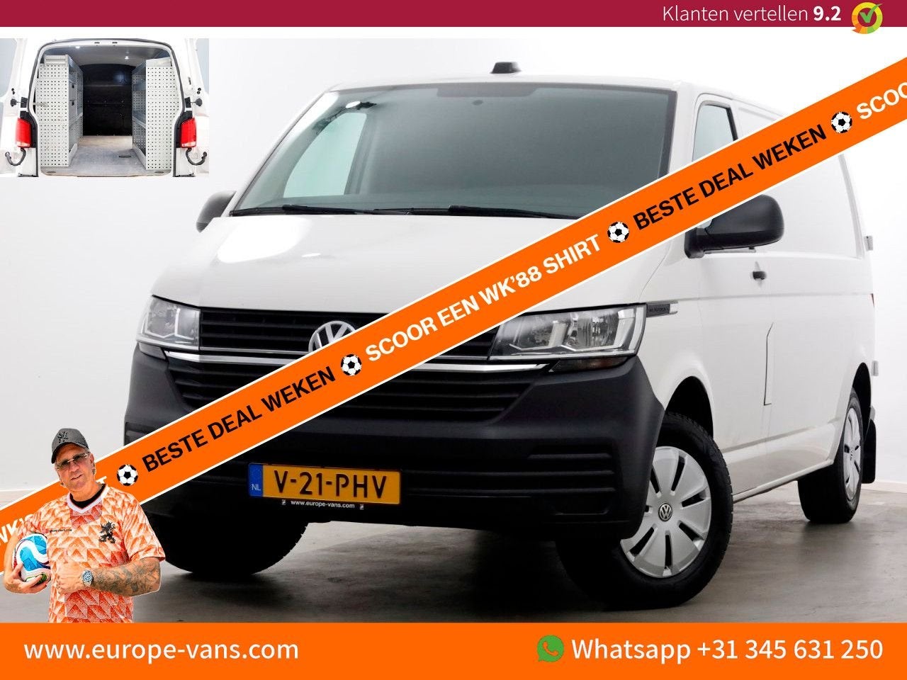 Volkswagen Transporter T6.1 2.0 TDI 110pk Lang Airco/Navi/In, Auto's, Bestelwagens en Lichte vracht, Onderhoudsboekje, Te koop