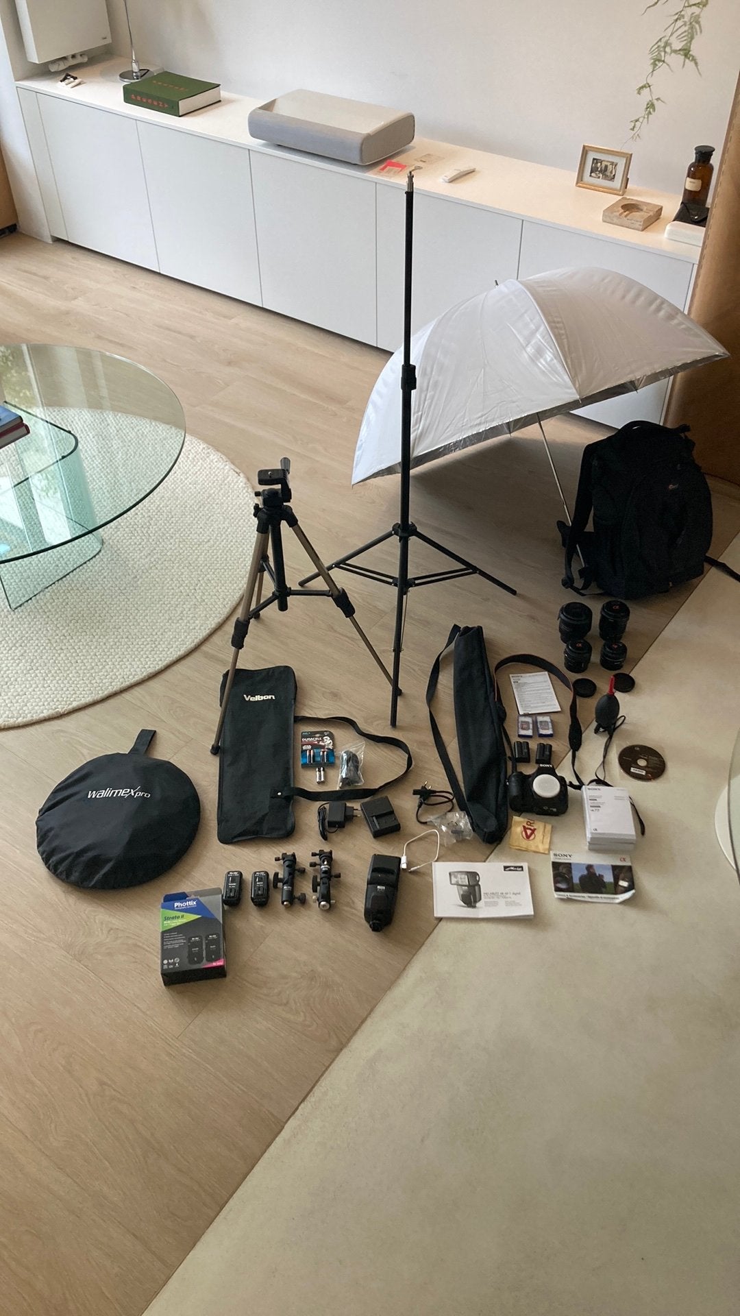 Appareil photo complet pour studio/supports/équipement flash, Enlèvement ou Envoi, Comme neuf, Sans fil, Studio photo complet