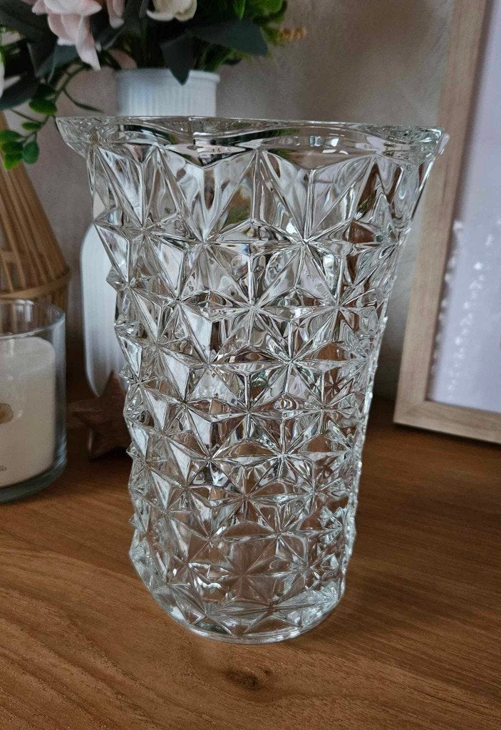 Très beau gros vase de qualité, Huis en Inrichting, Ophalen of Verzenden, Zo goed als nieuw, Transparant, Glas