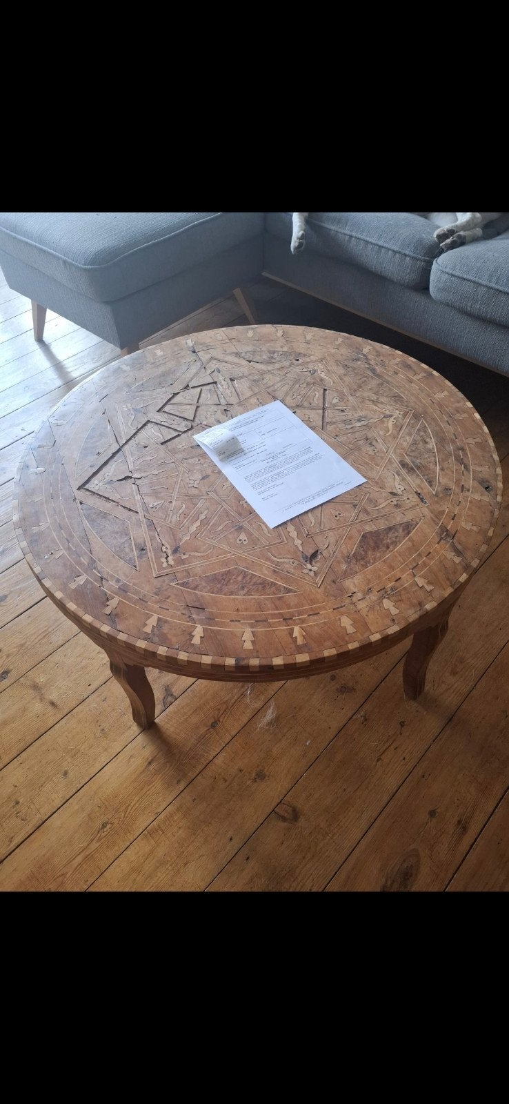table basse en bois et perles, Enlèvement