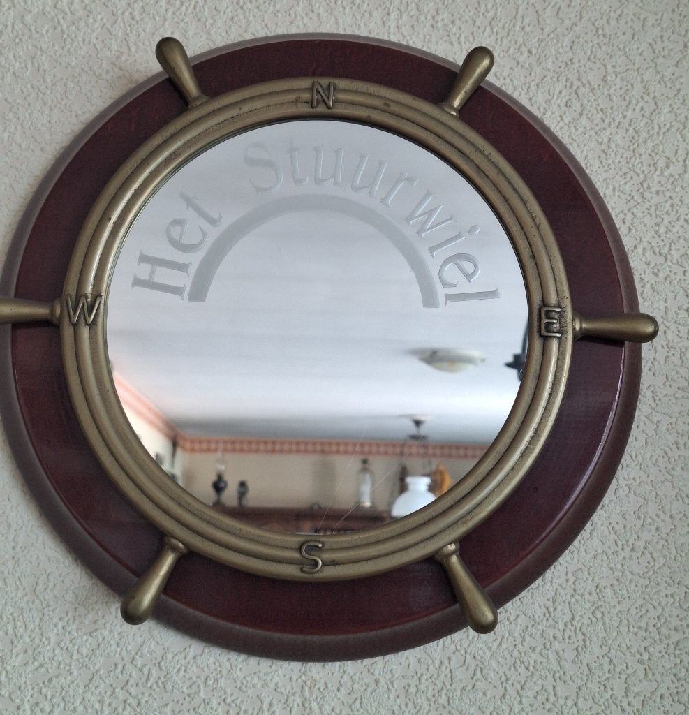 Roer met spiegel, Huis en Inrichting, Ophalen, Zo goed als nieuw, Rond