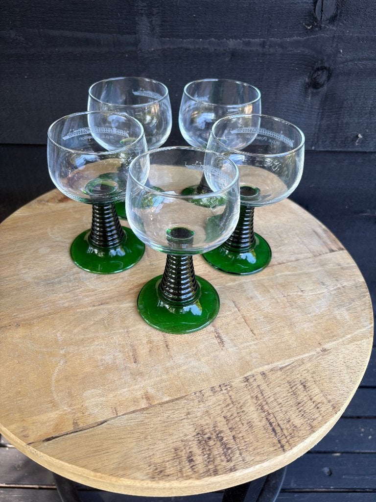 Vintage Luminarc Roemer Wijnglazen 5 stuks., Enlèvement ou Envoi
