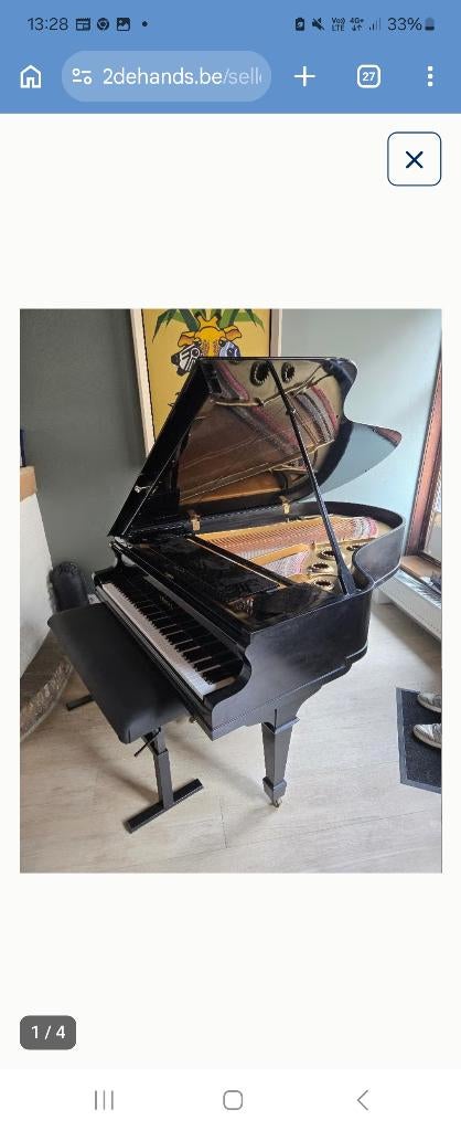 Te koop vleugelpiano yamaha, Musique & Instruments, Pianos, Enlèvement, Utilisé