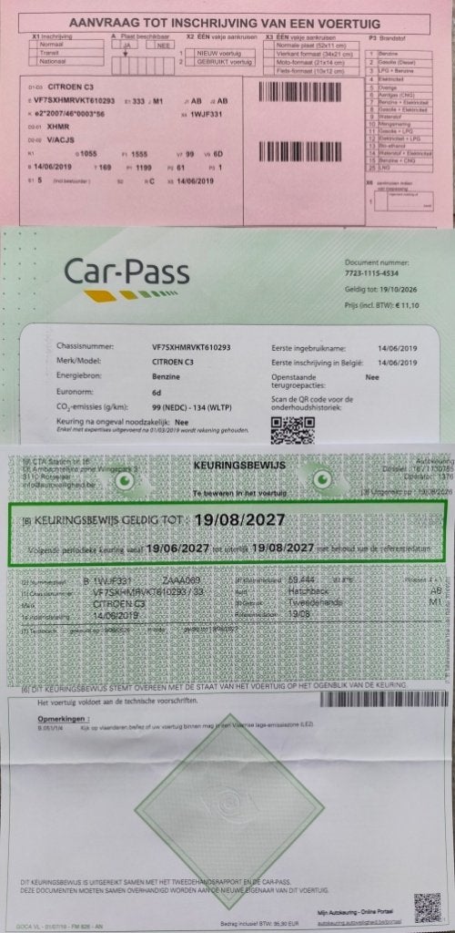 Citroen C3 1.2i, 2019, 59444km, Dealer onderhouden, 1199 cc, Wit, 5 deurs