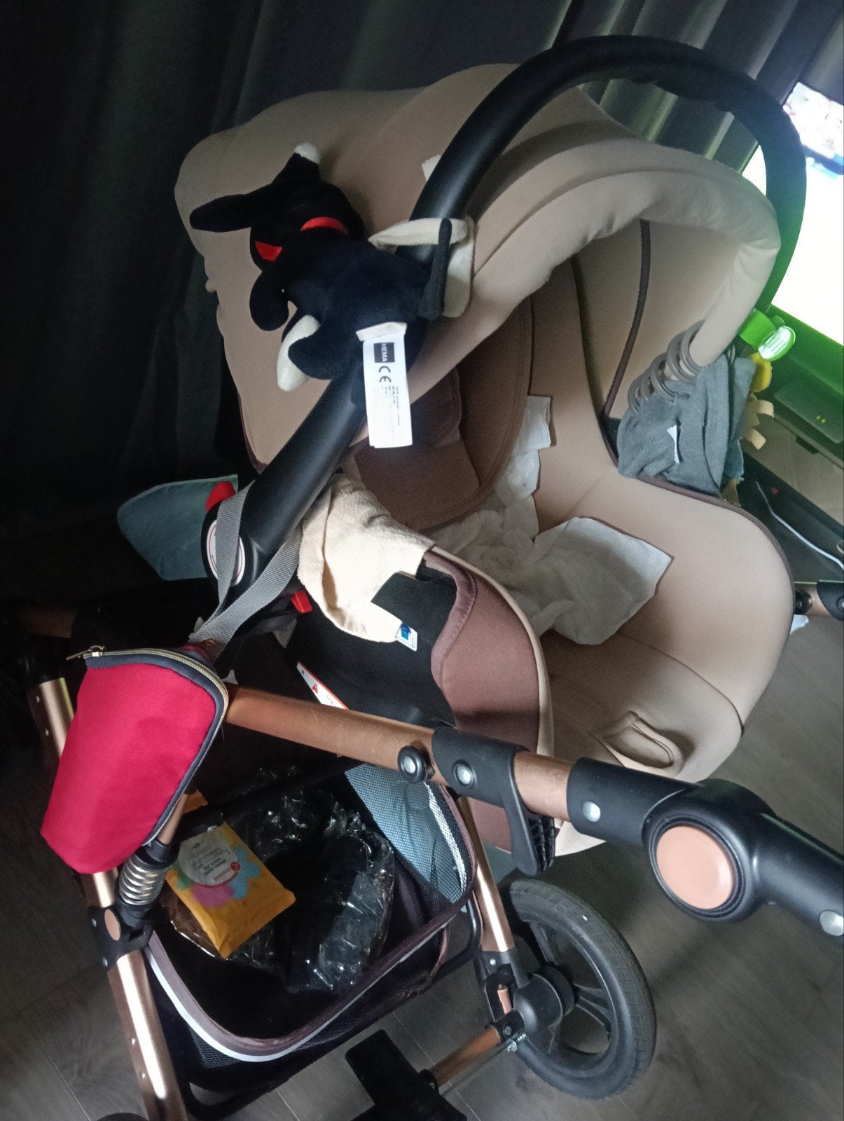 Te koop 3 in 1 mio amore kinderwagen, Ophalen, Regenhoes