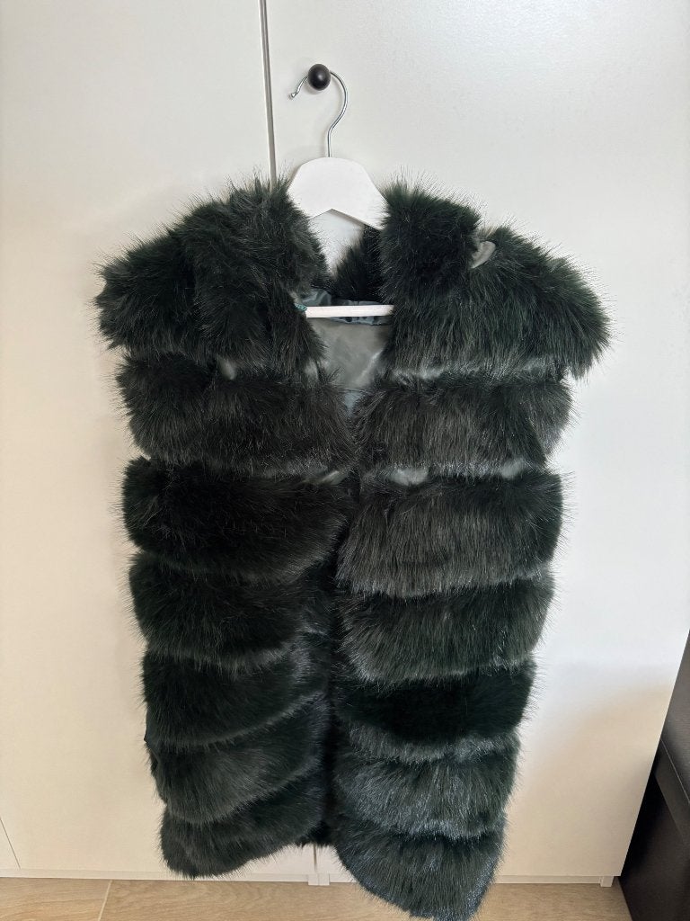 Groene fur bodywarmer tu nieuw, Ophalen, Nieuw, Groen