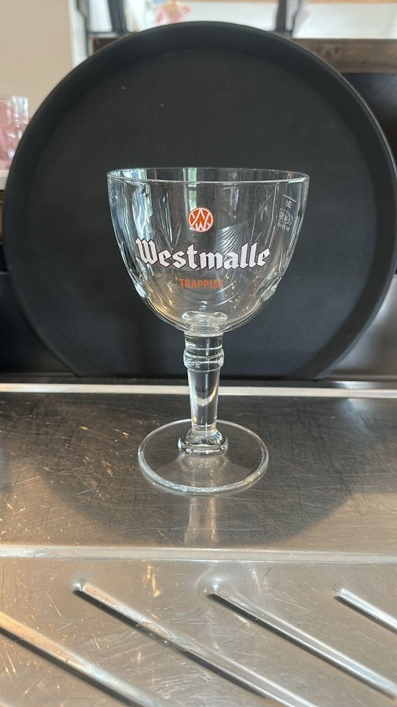 8 Westmalle bierglazen, Verzamelen, Ophalen of Verzenden, Zo goed als nieuw, Bierglas