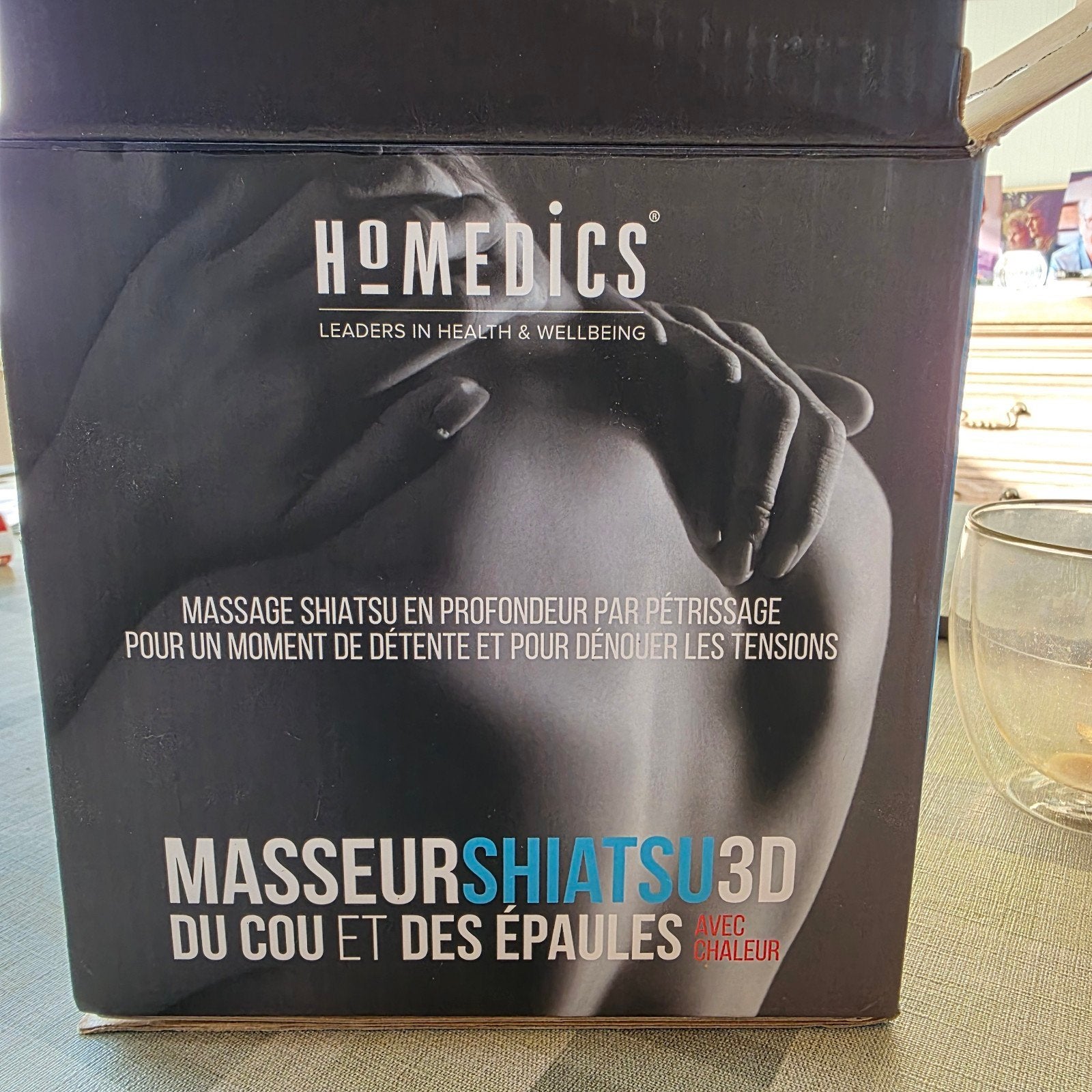 3D Luxe Shiatsu-nek-& schoudermassage kussen en warmte, Ophalen, Zo goed als nieuw, Massagestoel of Kussen