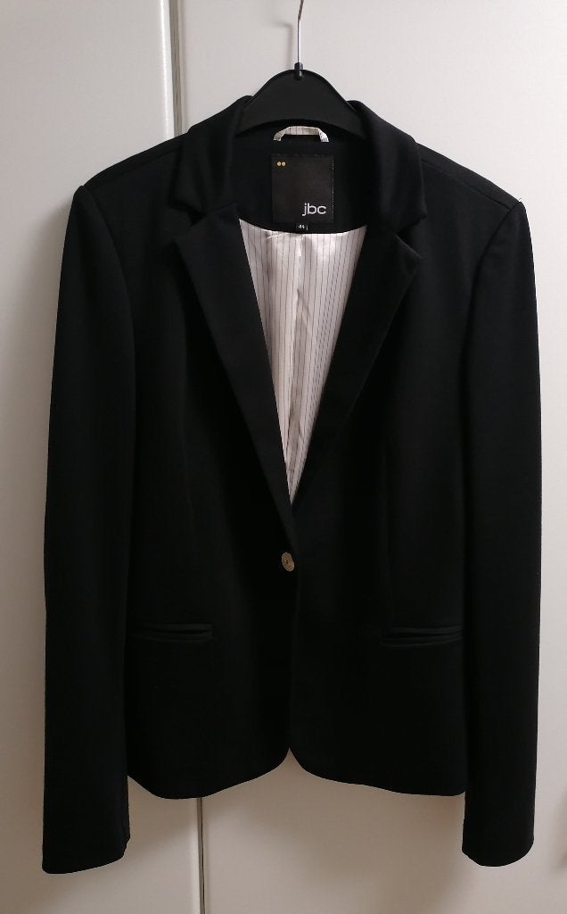 Zwart getailleerde blazer, maat 44, Kleding | Dames, Jasjes, Kostuums en Pakken, Ophalen of Verzenden, Zo goed als nieuw, Maat 42/44 (L)