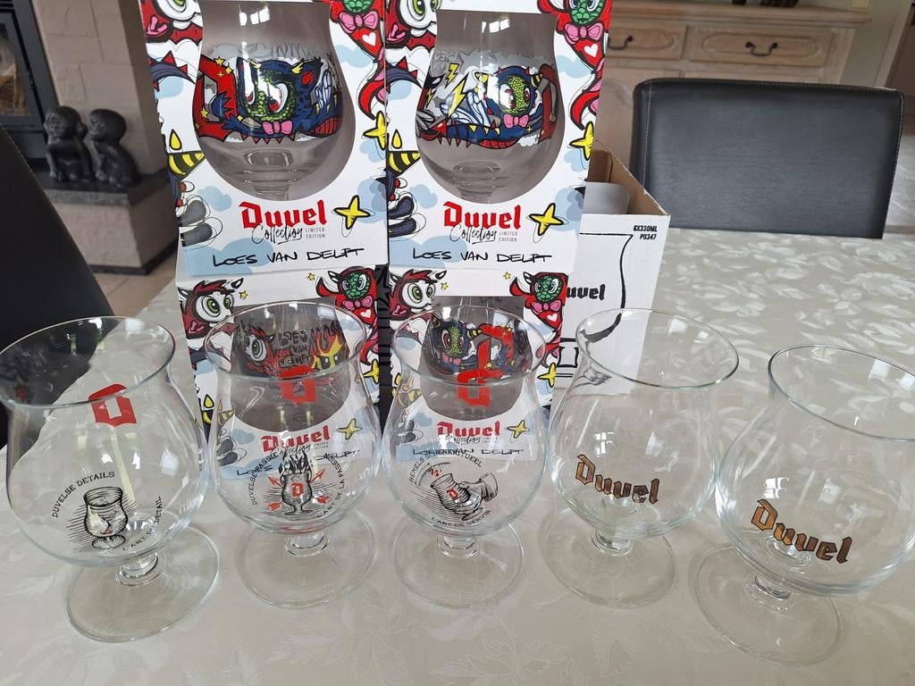 Duvel glazen, aperoschaal, sokken, hoedjes, Verzamelen, Biermerken, Ophalen, Nieuw, Duvel