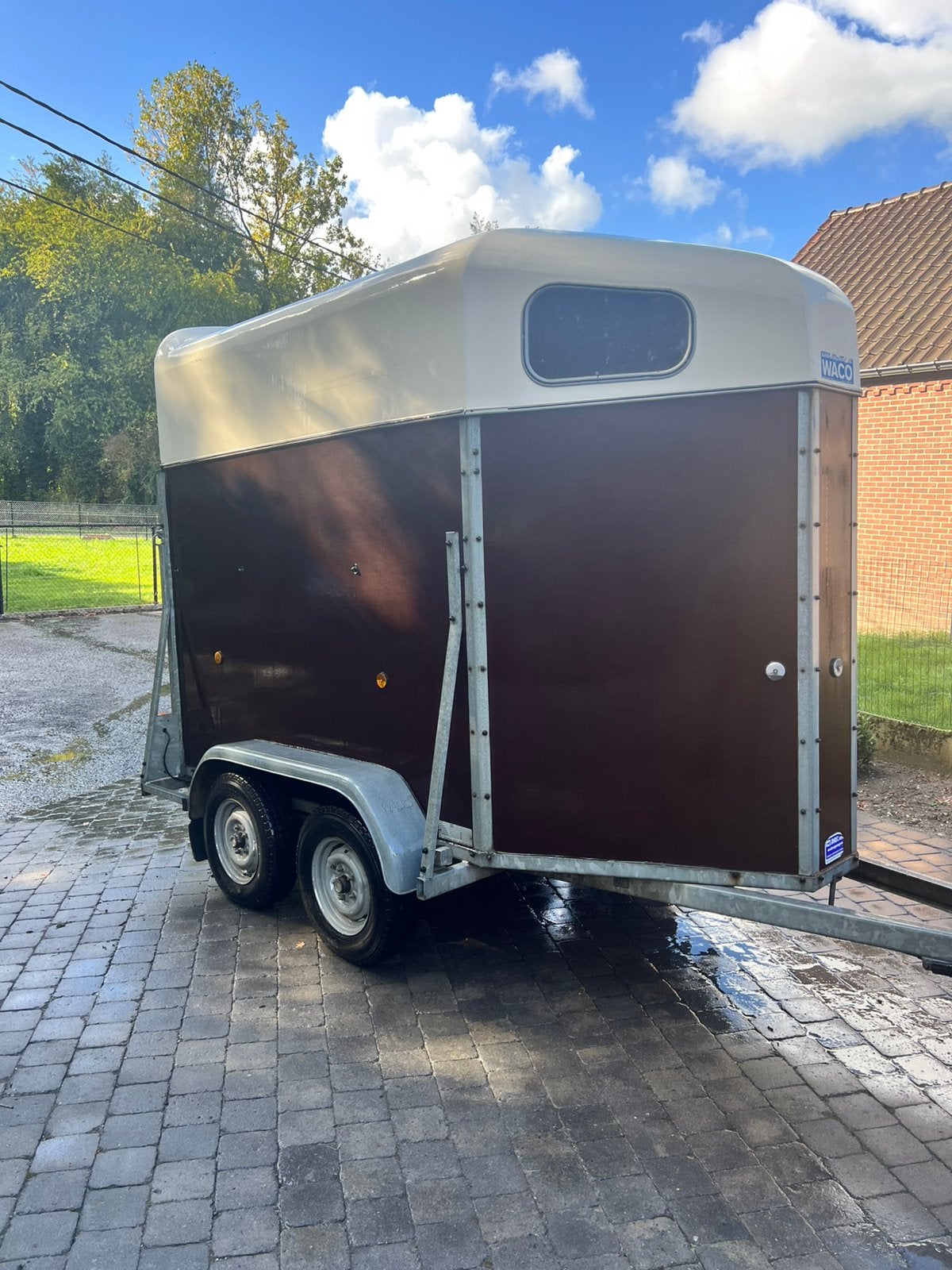 1,5 trailer B rijbewijs, Ophalen, Zo goed als nieuw, 1½-paards trailer
