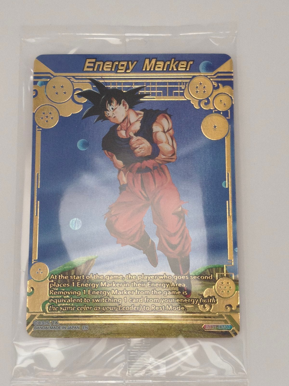 Dragon Ball Super Goku Energiemarker Goud BT31-EM02 Promo Sc, Verzenden, Nieuw