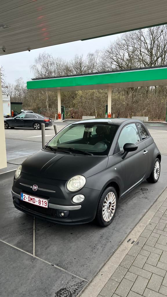 Fiat 500 1.4L Benzine 100pk euro 4 met kvv, Voorwielaandrijving, Zwart, 4 cilinders, 149 g/km