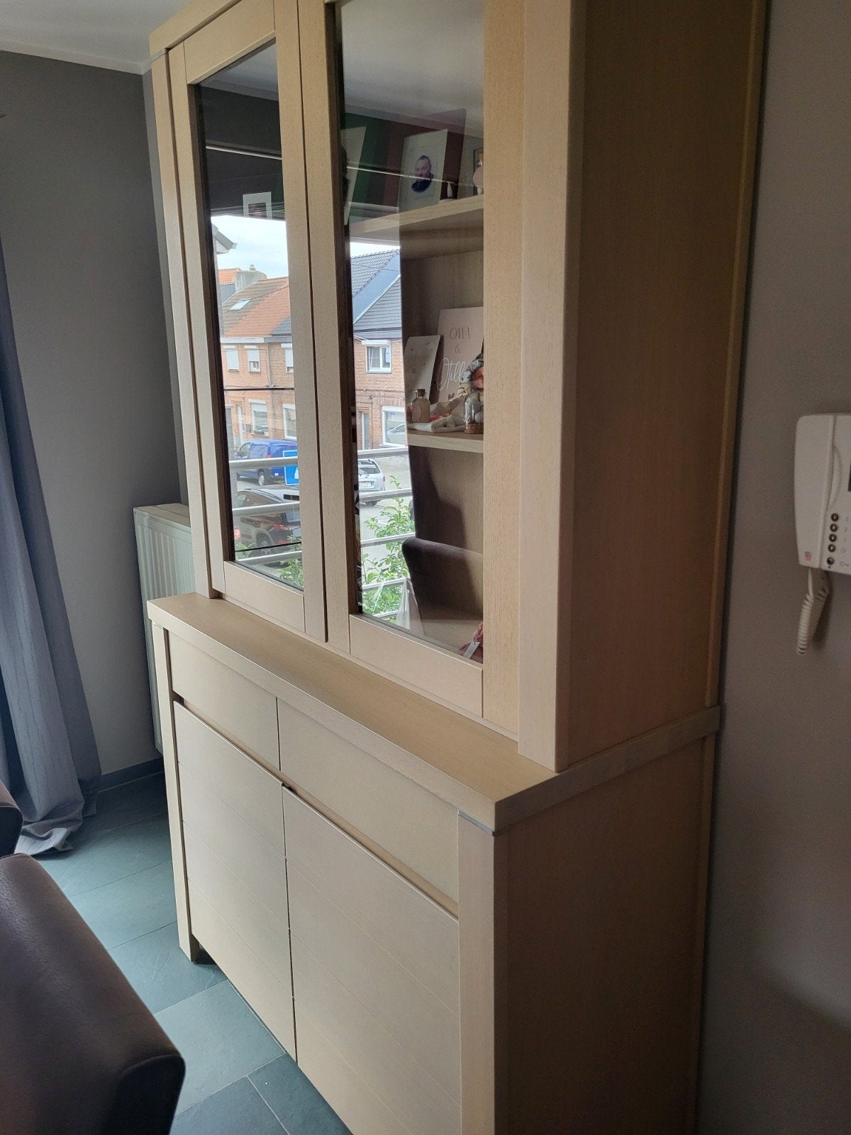 Complete  eetkamermeubel  + 6 stoelen, Enlèvement, Utilisé, Landelijk, Avec tiroir(s)