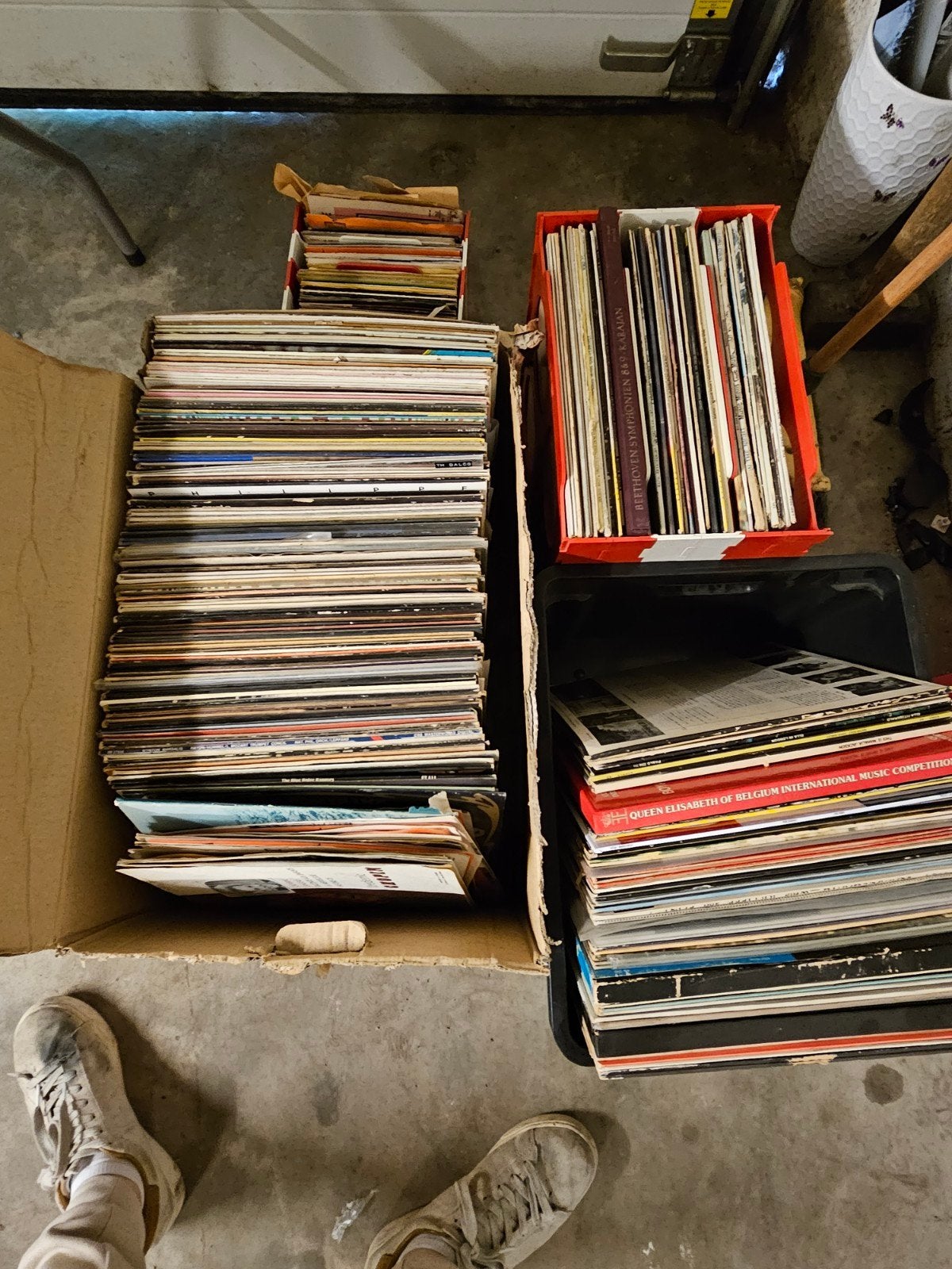 Lot de +- 230 vinyles 33 tours , 45 et 78, Enlèvement