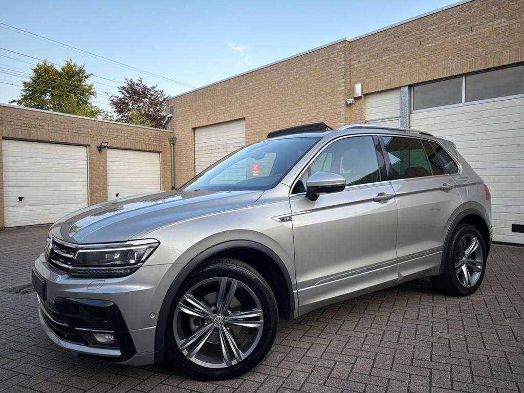 VW Tiguan 3X R Line | 12 M Garantie | 76 dkm | Diesel | 2017, Auto's, Automaat, Monovolume, 149 g/km, Leder