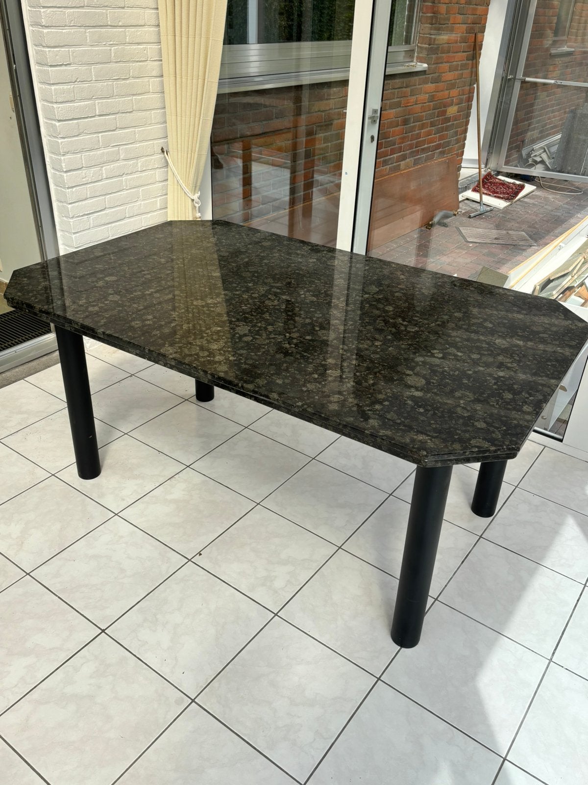Tafel marmer zwart, Ophalen, Zo goed als nieuw