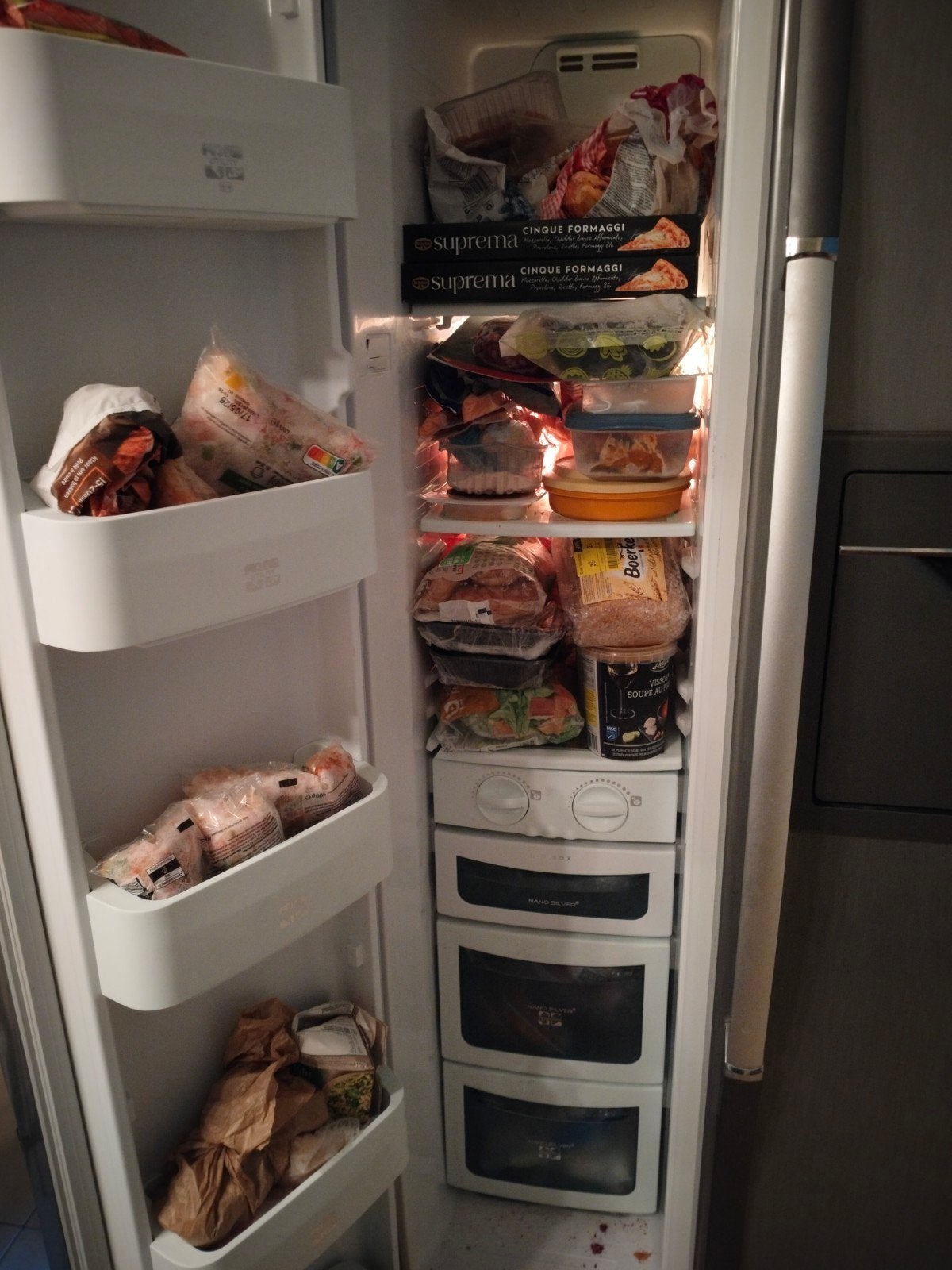 grote frigo en diepvries, Ophalen, 150 tot 200 liter, Gebruikt, 60 cm of meer
