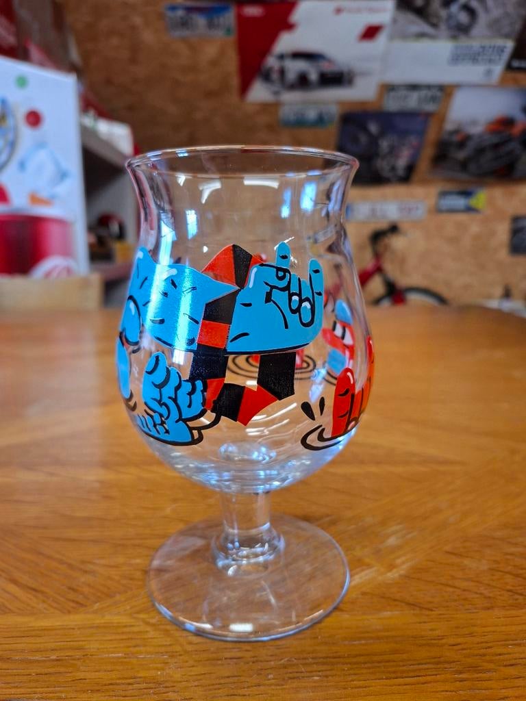 Duvel glas 'Nina Vandeweghe', Verzamelen, Ophalen of Verzenden, Nieuw, Bierglas
