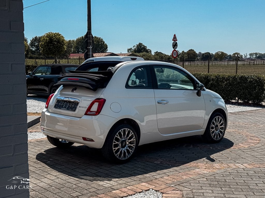 FIAT 500C/Hybrid/Cabrio/Carplay/LED/Cruise Control/Airco/, Auto's, Voorwielaandrijving, Dealer onderhouden, Stof, Euro 6