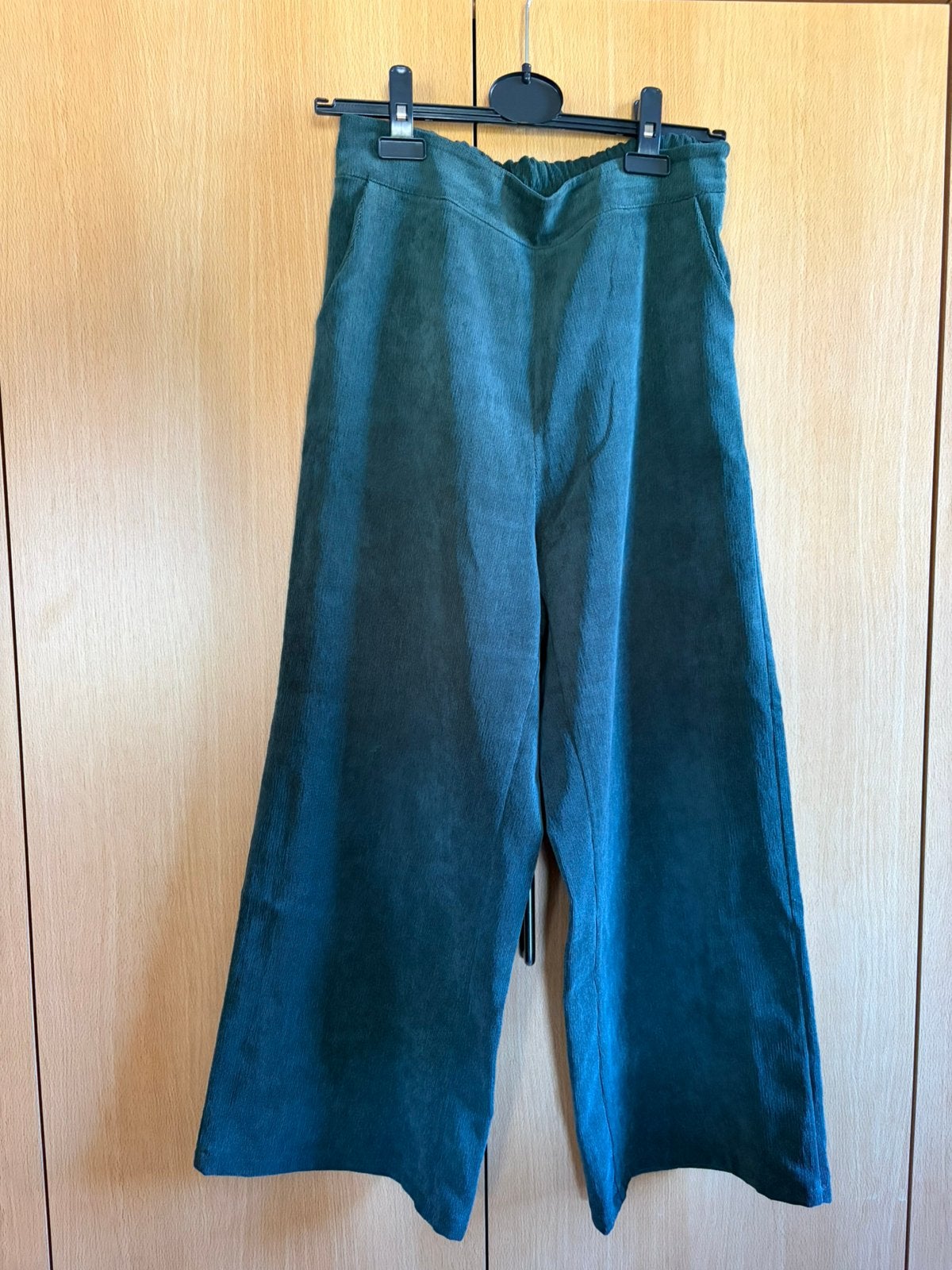 Groene ribbroek maat S/M, Ophalen of Verzenden, Maat 36 (S), Lang, Gedragen