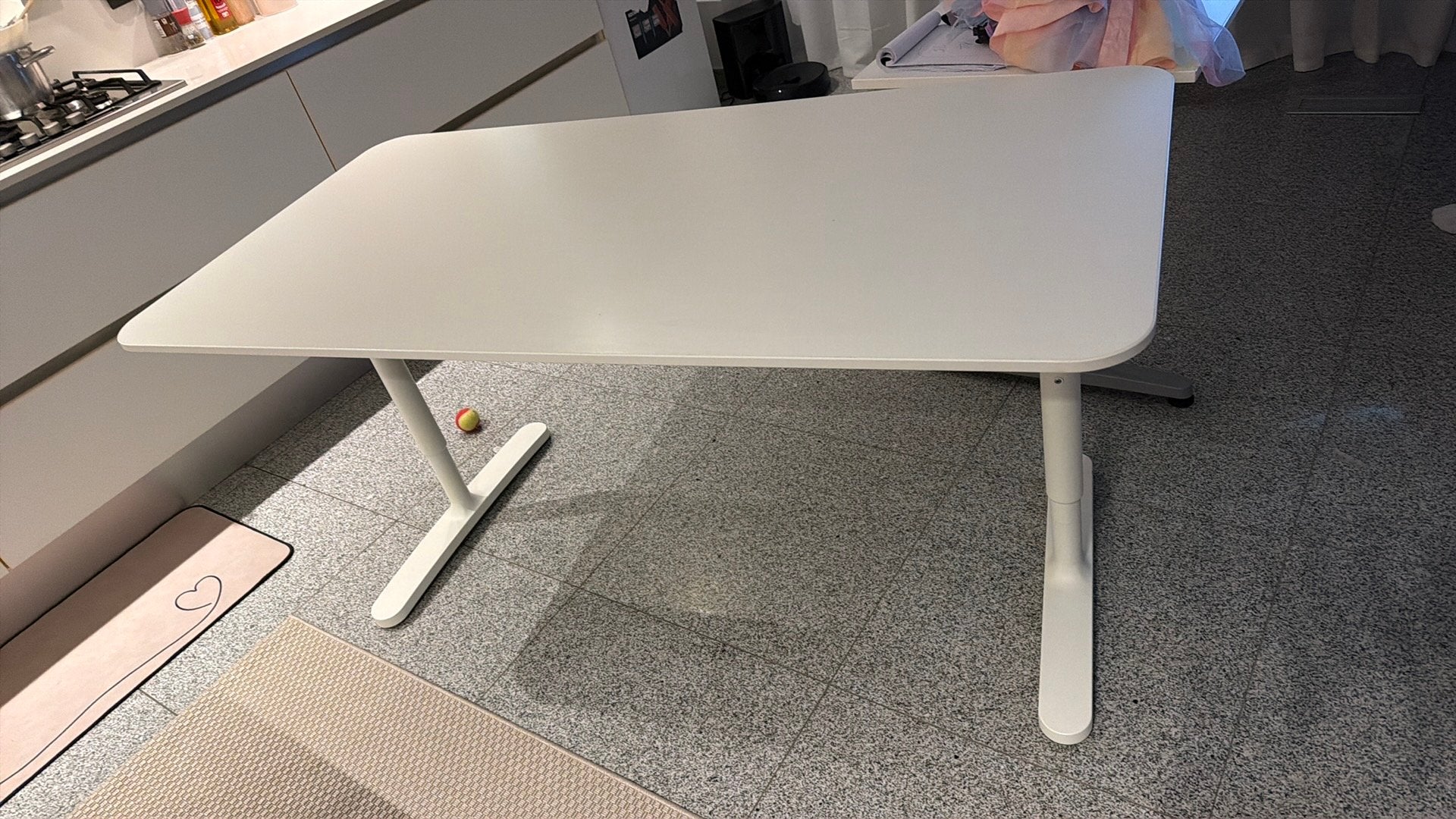 Bureau ikea blanc, Maison & Meubles, 160 cm, Bureau d'ordinateur, Enlèvement, Utilisé
