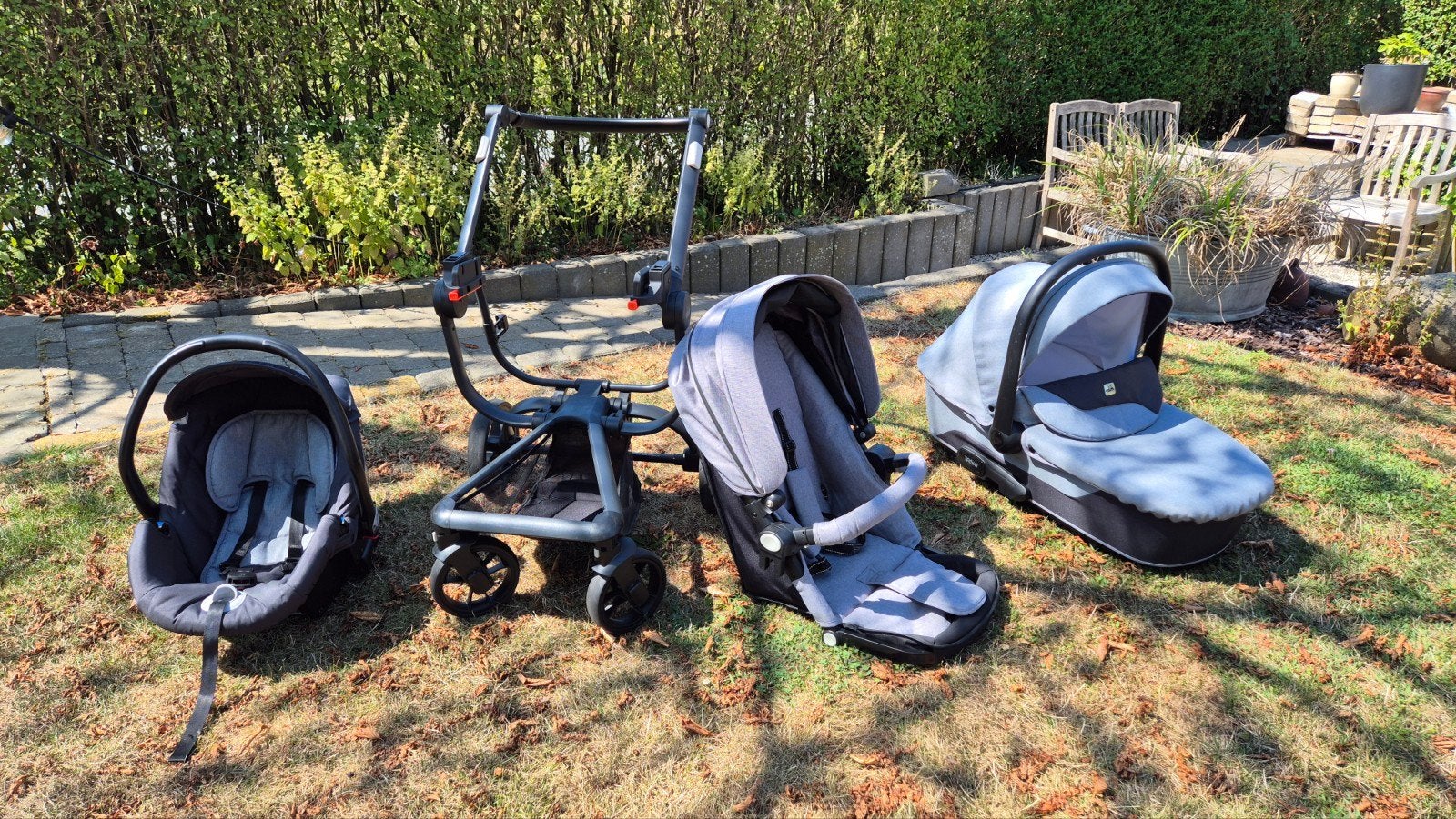 CAM Taski 3-in-1 kinderwagen grijs, Kinderen en Baby's, Buggy's, Ophalen, Zo goed als nieuw, Verstelbare rugleuning