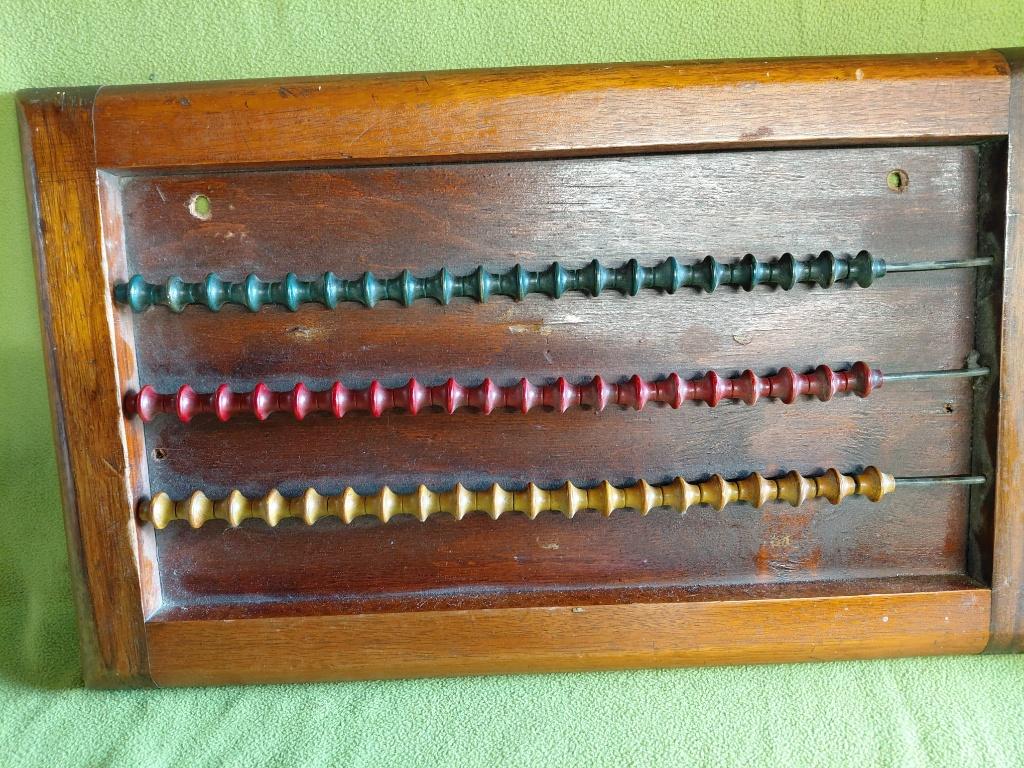 Antiek, vintage biljarttelraam, Ophalen