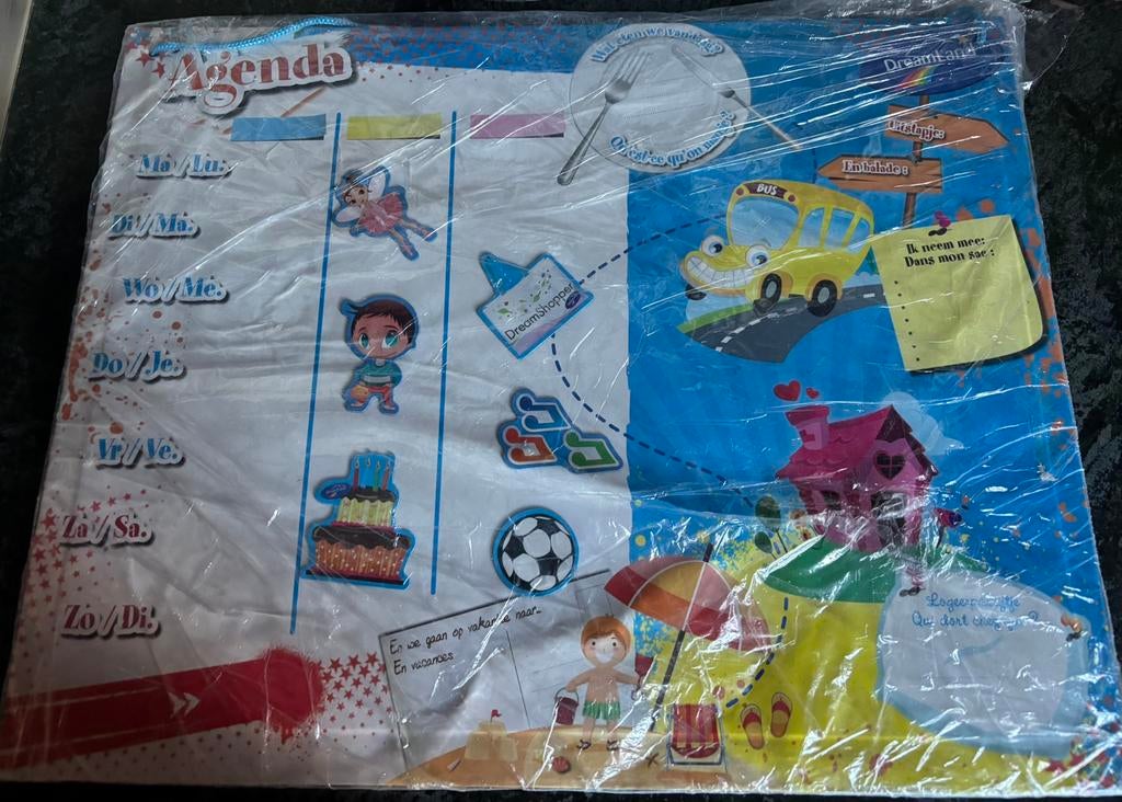Dikke kartonnen agenda+6 magneetjes.33/41 cm, Ophalen of Verzenden, Gebruikt