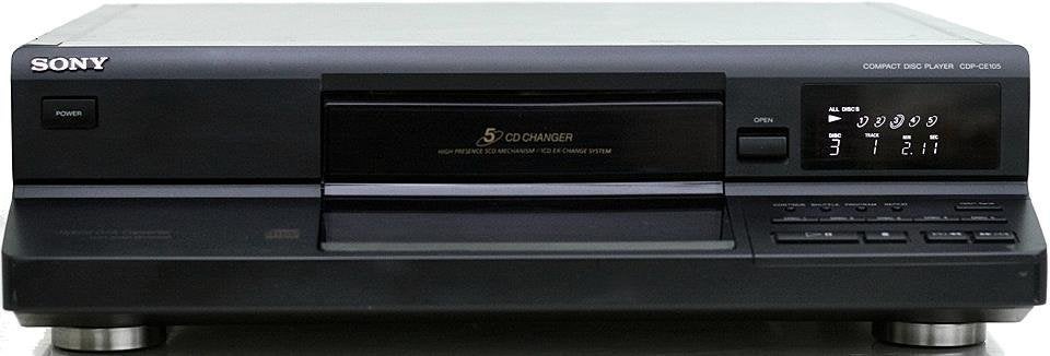 SONY CD Wisselaar  (5 Disc CD Changer ) CDP-CE105, Audio, Tv en Foto, Cd-spelers, Ophalen of Verzenden, Sony, Wisselaar