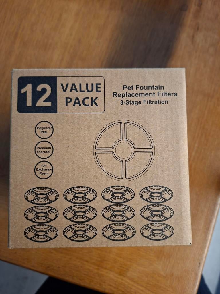 Filters drinkfontein 10 stuks (12cm), Ophalen