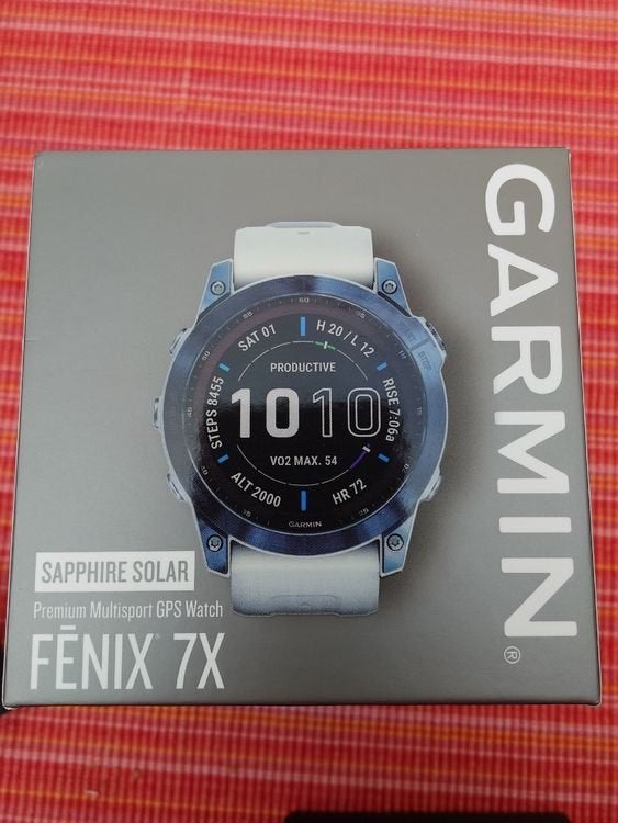Garmin Fenix 7X Sapphire Solar, Blauw, Nieuw, Ophalen of Verzenden, Garmin Fenix 7x pro Sapphire solar