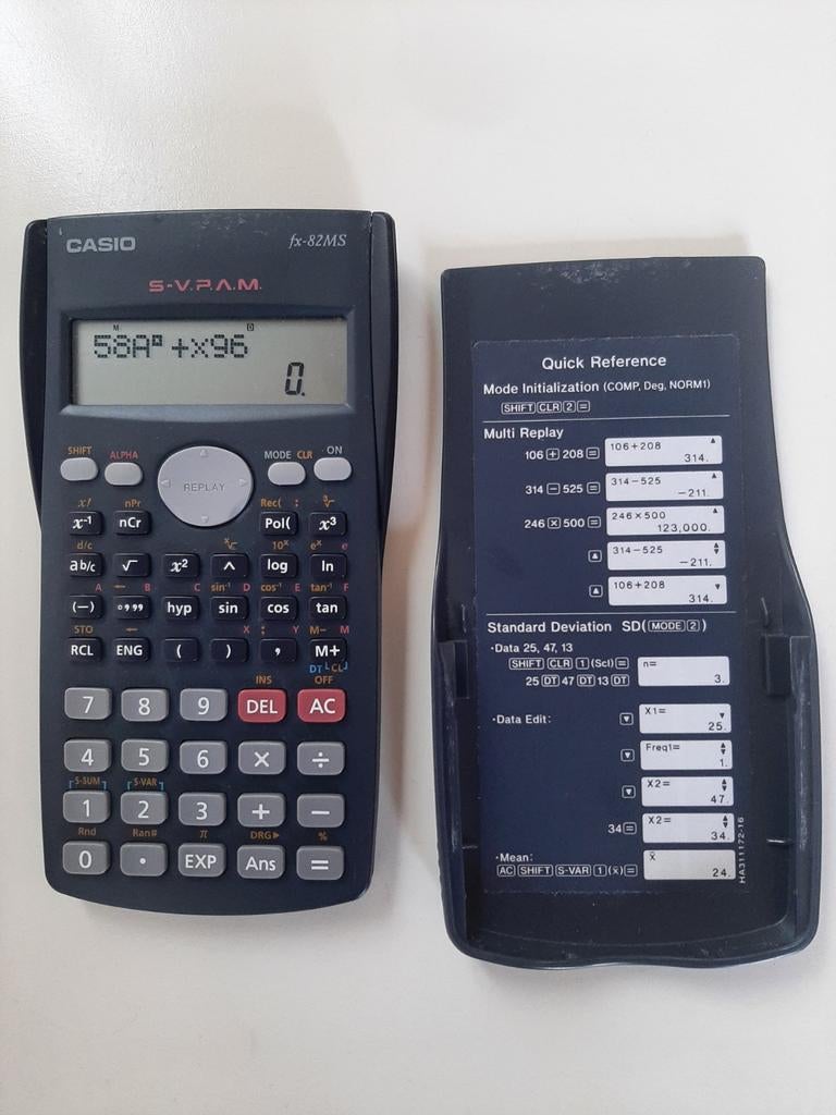 Casio Fx-82MS Wetenschappelijke rekenmachine, Enlèvement, Utilisé