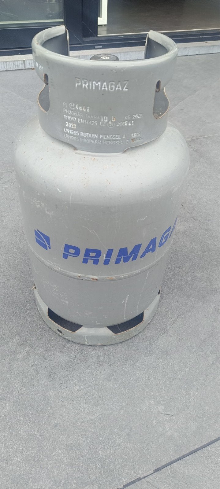 Grote fles gas 3/4 VOL, Ophalen