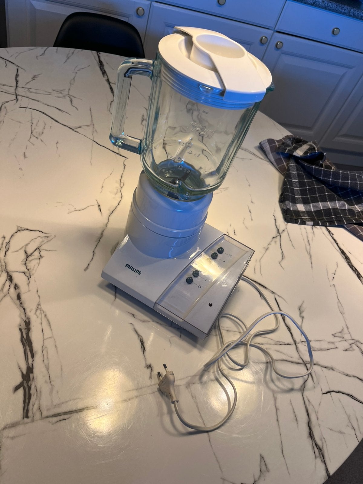 Vintage Philips blender met glazen kan – goed werkend, Electroménager, Enlèvement, Comme neuf, Mélangeur