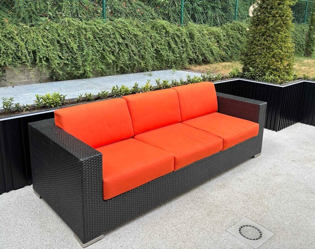 Lounge tuinzetel (3 zitplaatsen), Tuin en Terras, Ophalen, Kunststof, Gebruikt, 3 zitplaatsen