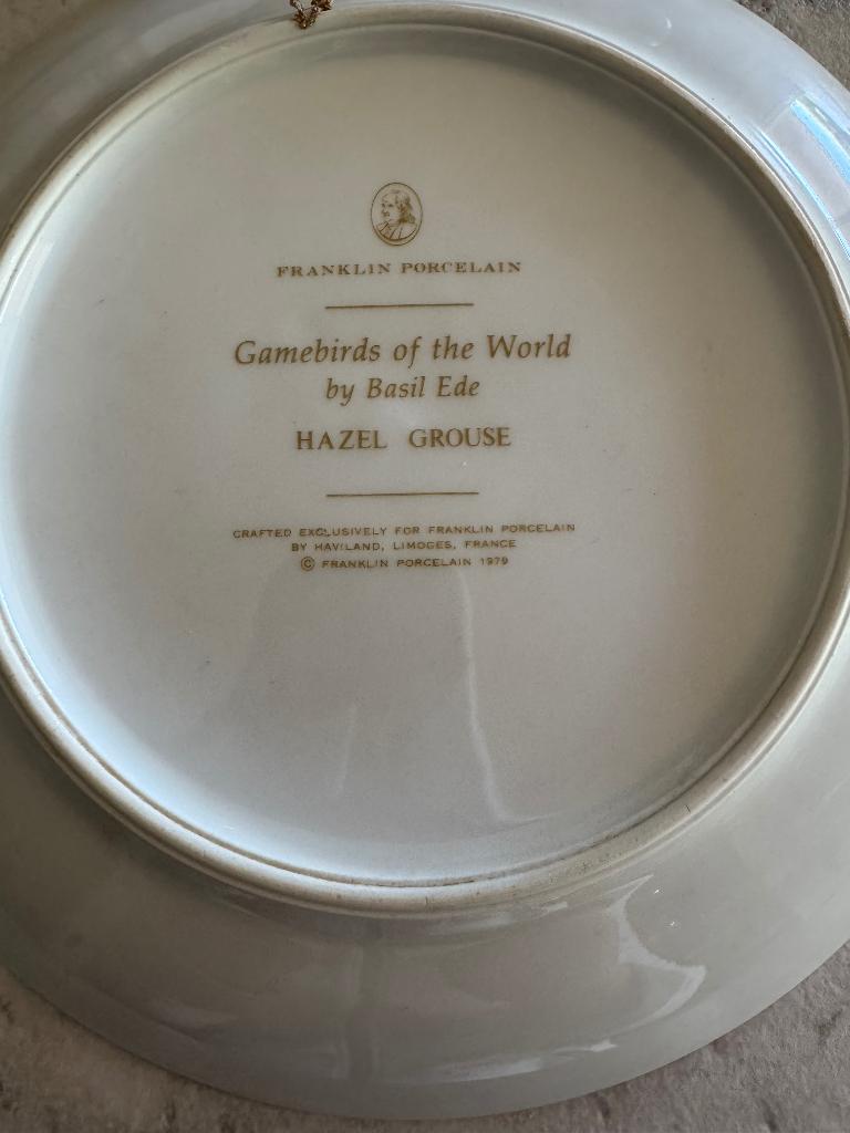 Franklin Mint borden 10 stuks gamebirds of the world, Antiek en Kunst, Antiek | Porselein, Ophalen
