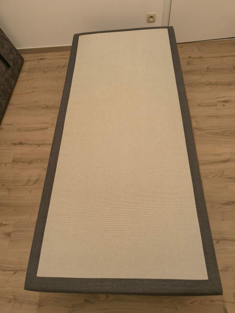 box spring, Maison & Meubles, Chambre à coucher | Lits boxsprings, 90 cm, Gris, Enlèvement, 200 cm
