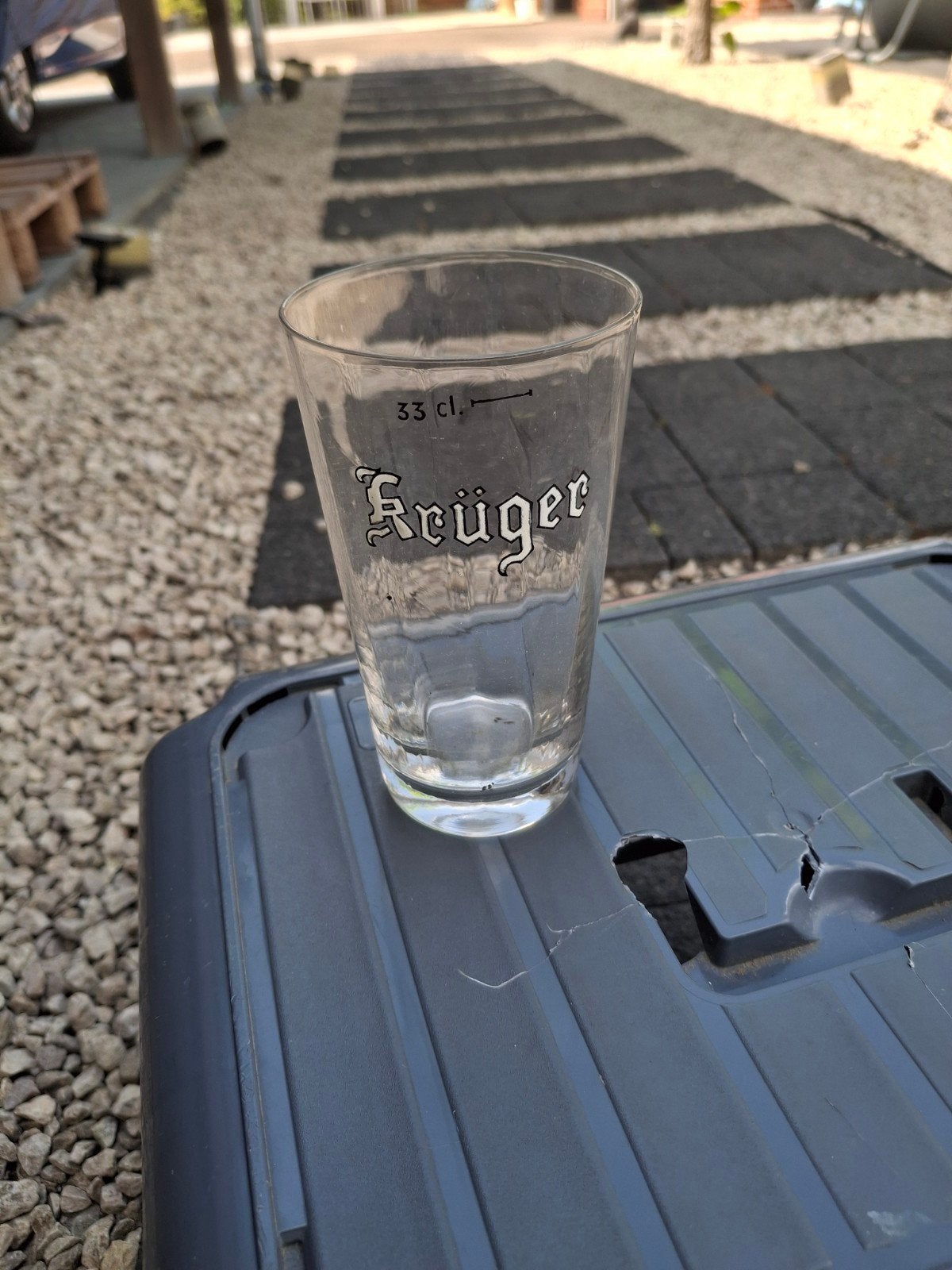 Oud email bierglas kruger, Ophalen of Verzenden