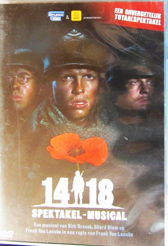 DVD SPEKTAKEL MUSICAL- 14-18 (JELLE CLEYMANS-JONAS VAN GEEL), Cd's en Dvd's, Alle leeftijden, Zo goed als nieuw, Oorlog, Ophalen of Verzenden